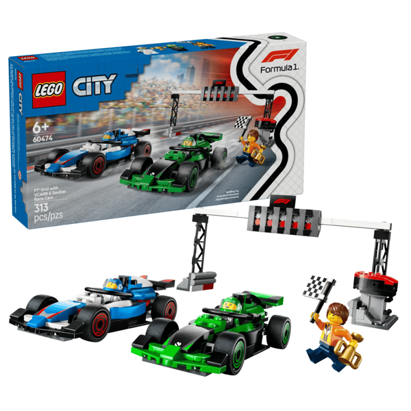 LEGO City F1® startfält med VCARB och Sauber racerbilar 60474