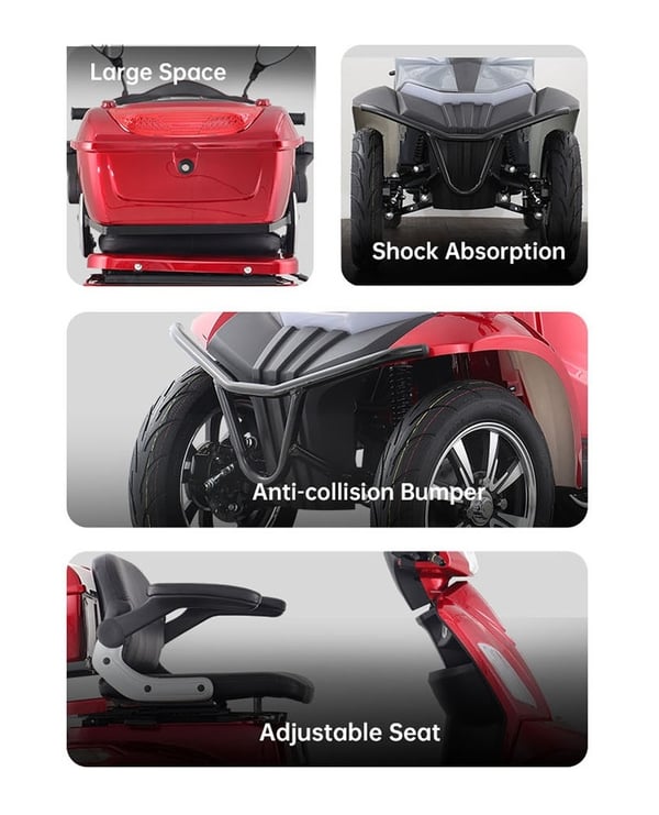 Ekomoto Elektrisk Permobil Vista K1, 1000W, 20Ah AC