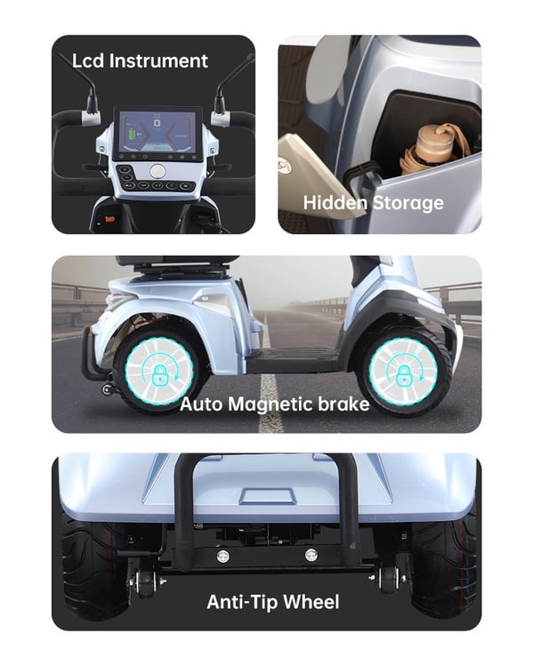 Ekomoto Elektrisk Permobil Spirit 3, 500W, 20Ah