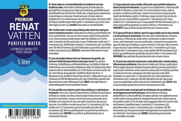 Renat vatten 5 Liter