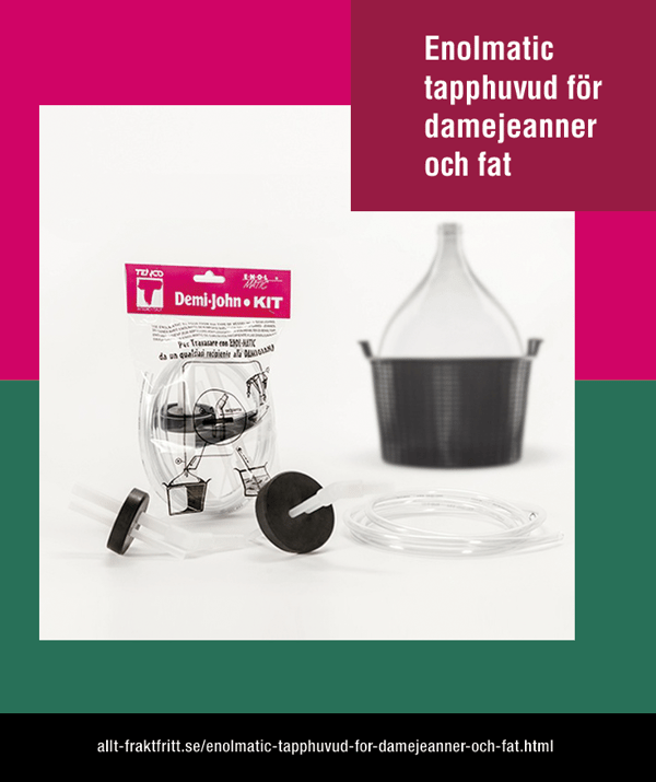 Enolmatic tapphuvud för damejeanner och fat