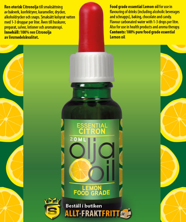 Eterisk olja 20 ml, Citronolja med pipett