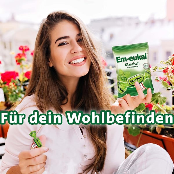 Em-eukal Klassisch Sukkerfri bolsjer 75 g