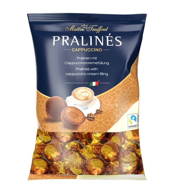 MaitreTruffout maitosuklaapraliinit cappuccinokreemilla 125 g