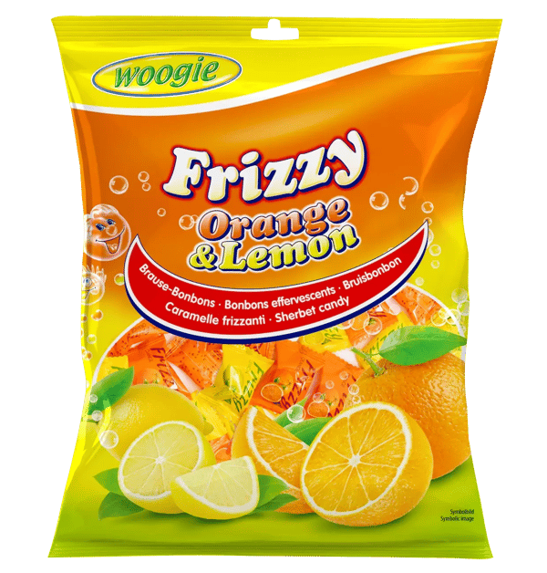 Woogie Frizzy Appelsiini & Sitruuna Kuohuviinikarkit 170 g