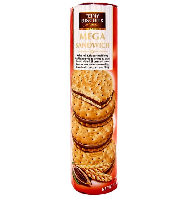 Feiny Biscuits Mega Markiisit suklaakermauksella 500 g Feiny Biscuits Mega Markiisit suklaakermauksella 500 g