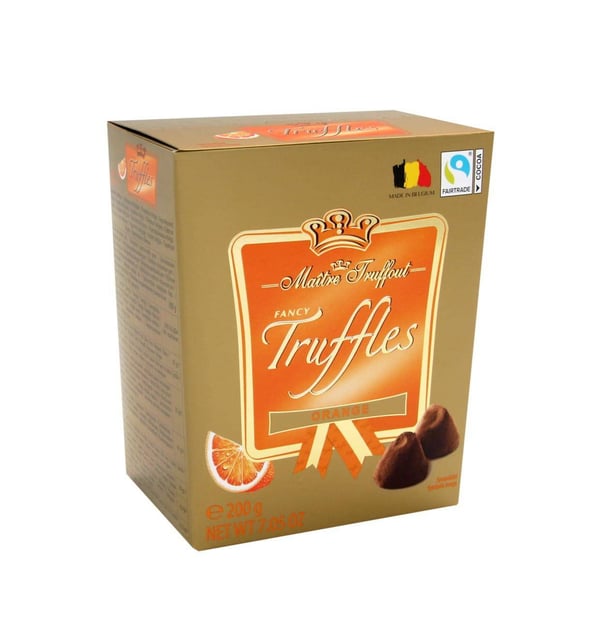 MaitreTruffout Belgian Appelsiini Tryffelit 200 g
