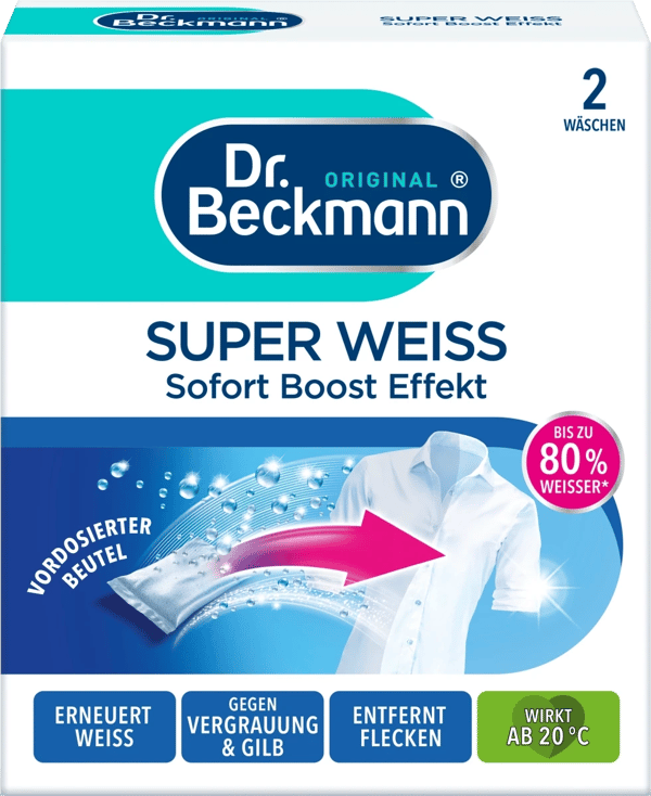 Dr. Beckmann Super Weiss blekmedel 2 x 40 g