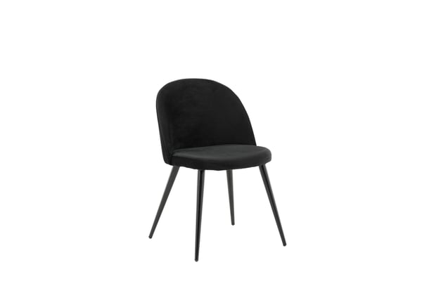 Ruokatuoli, Velvet Matstol 2 kpl, 57x50x76,5 cm, Musta