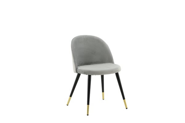 Ruokatuoli, Velvet Matstol 2-pack, 57x50x76.5 cm, Harmaa