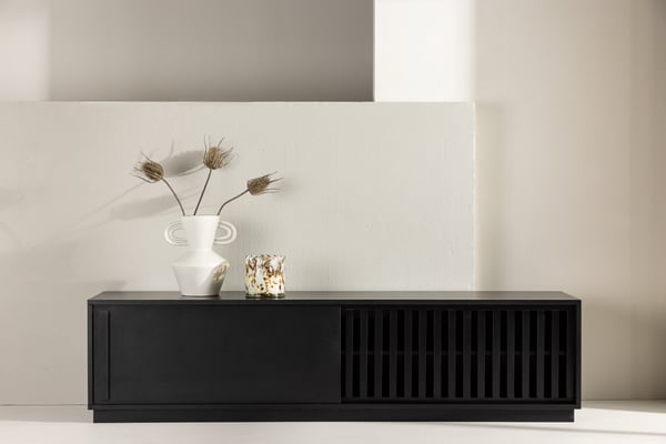 TV-taso, Lugo, 180x45 cm, Musta