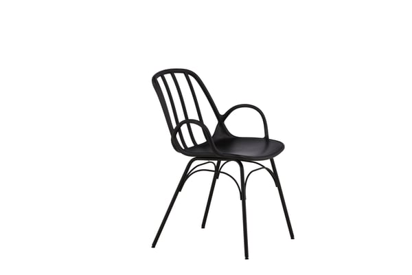 Ruokatuoli, Dyrön 2-pack, 59x55x81 cm, Musta
