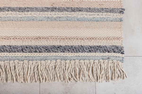 Matto, Gudha Villaa, 170x240 cm, Beige/Sininen