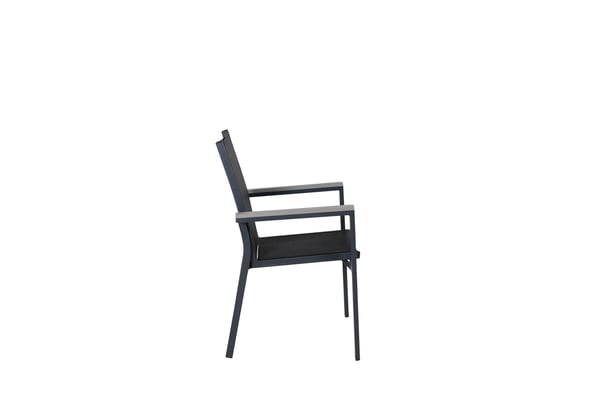 Nojatuoli, Parma 2-pack, 59x57x90 cm, Musta/Harmaa