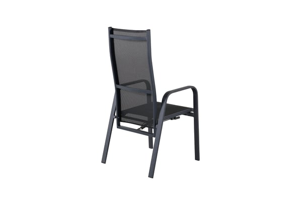 Nojatuoli, Copacabana 2-pack, 65x56,5x110 cm, Musta