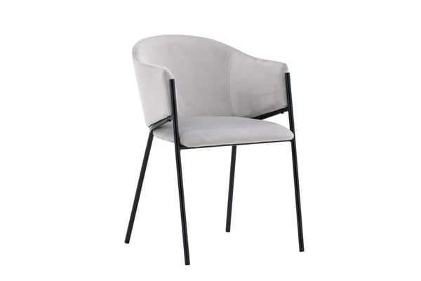 Ruokatuoli, Evelina 2-pack, 62x54x80 cm, Harmaa
