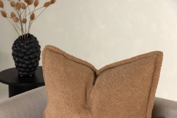 Tyynyliina, Tuva-tyynynpäällinen teddykarvaa, 60x60 cm, beige