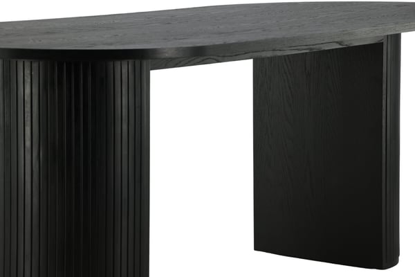 Ruokapöytä, Bianca Oval, 75x200x90 cm, Musta