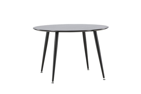Ruokapöytä, Dipp, ø115 cm, Musta