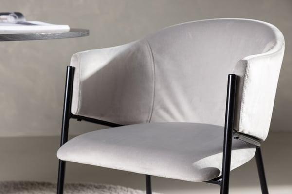 Ruokatuoli, Evelina 2-pack, 62x54x80 cm, Harmaa