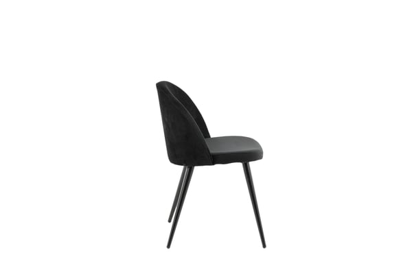 Ruokatuoli, Velvet Matstol 2 kpl, 57x50x76,5 cm, Musta