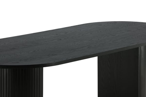 Ruokapöytä, Bianca Oval, 75x200x90 cm, Musta