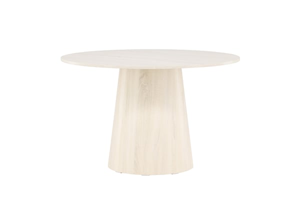 Ruokapöytä, Lanzo, ⌀120 cm, valkolakattu