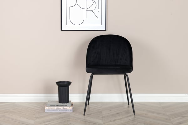 Ruokatuoli, Wrinkles 2-pack, 50x49x79,5 cm, Musta