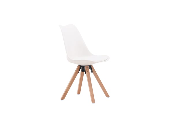 Ruokatuoli, Zeno 2-pack, 56x48x84 cm, Valkoinen