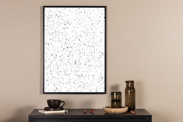 Juliste, Pisteet, 70x100 cm, Valkoinen
