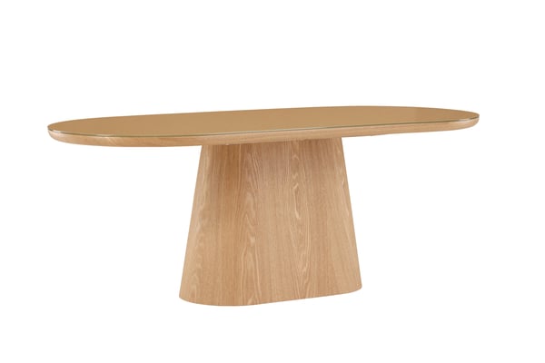 Ruokapöytä, pyörällinen, 90x200 cm, luonnonväri