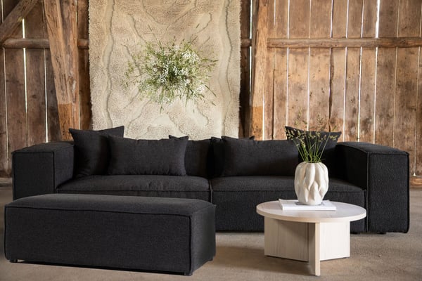 Rahi, Gillholmen Pouf, 112x60x37 cm, Musta