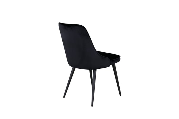 Ruokatuoli, Velvet Deluxe, 66x50x88,5 cm, Musta