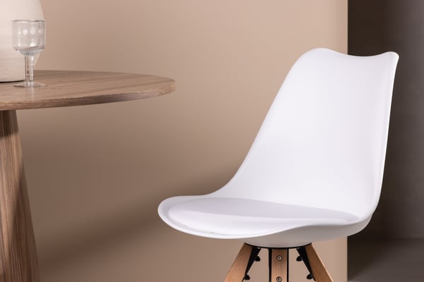 Ruokatuoli, Zeno 2-pack, 56x48x84 cm, Valkoinen