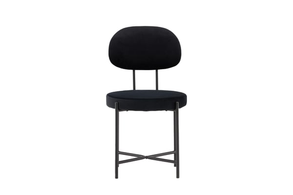Ruokatuoli, Stella 2-pack, 60x50x89 cm, Musta