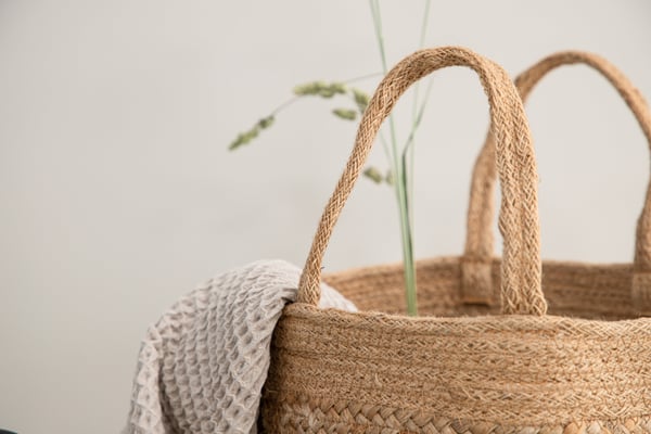 Säilytyskori, Mumbai Jute, ø32 cm, luonnonväri