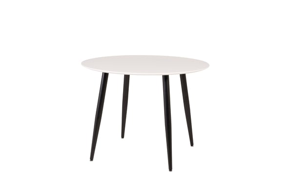 Ruokapöytä, Plaza, 100 cm, Valkoinen/Musta