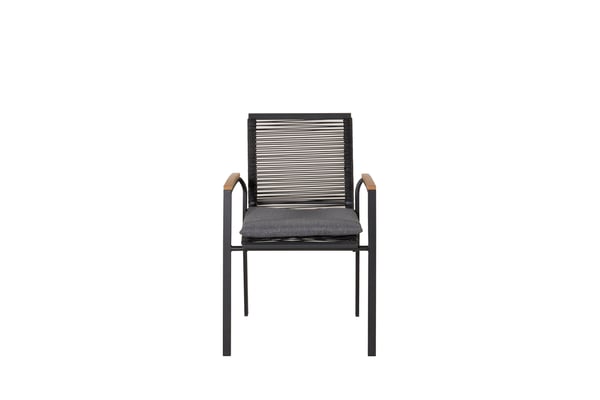 Ruokatuoli, Dallas 2-pack, 63.5x57x83.5 cm, Musta