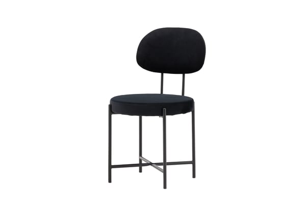 Ruokatuoli, Stella 2-pack, 60x50x89 cm, Musta