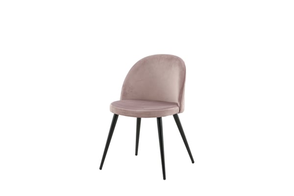 Ruokatuoli, Velvet Matstol 2-pack, 57x50x76.5 cm, Vaaleanpunainen