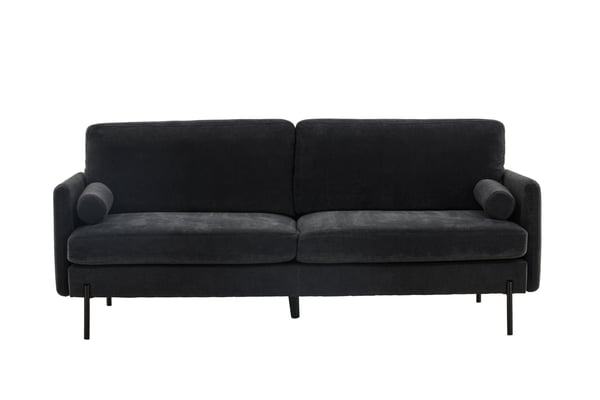 Sohva, Antibes 3-istuttava, 209,5x87 cm, Tummanharmaa