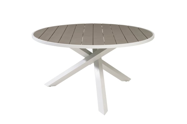 Pöytä, Parma, ø140 cm, Valkoinen/Harmaa