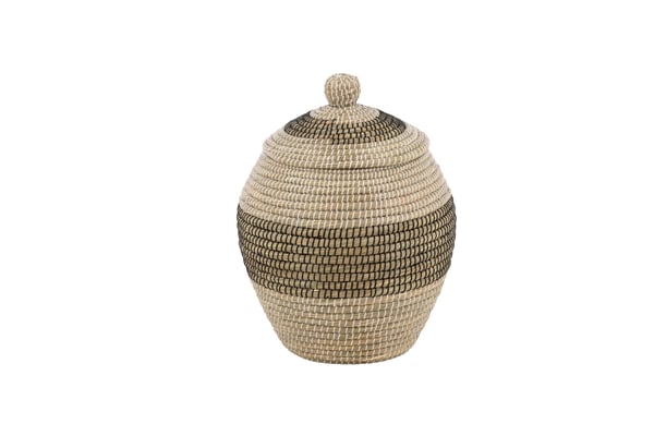 Säilytyskori, Chennai luonnonvarainen olki, ø33 cm, beige