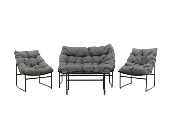 Sohvasetti, Tina, Tuoli: 75x66 cm Sohva: 75x118 cm, Musta