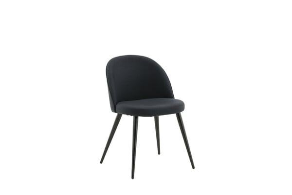 Ruokatuoli, sametti 2 kpl, 57x50x76,5 cm, musta