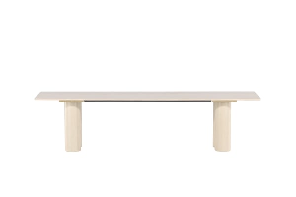 Ruokapenkki, Olivia, 180x45x40 cm, valkolakattu