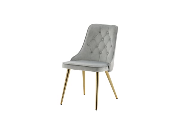Ruokatuoli, Velvet Deluxe, 66x50x88.5 cm, Harmaa