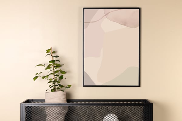 Juliste, abstrakti painatus, 21x30 cm, beige