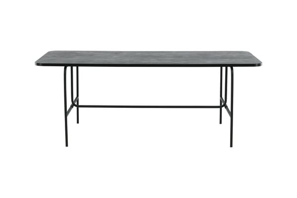 Ruokapöytä, Uno, 200x90 cm, Musta