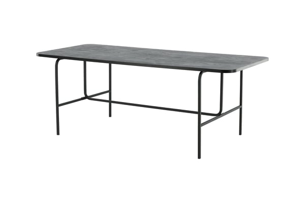 Ruokapöytä, Uno, 200x90 cm, Musta